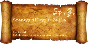 Szentgyörgyi Zella névjegykártya